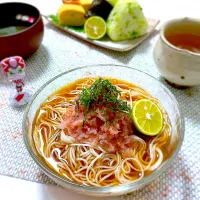 梅おろしそうめん|アルティッチョさん
