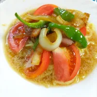 豚の生姜焼きのせ冷やし中華|samutanさん