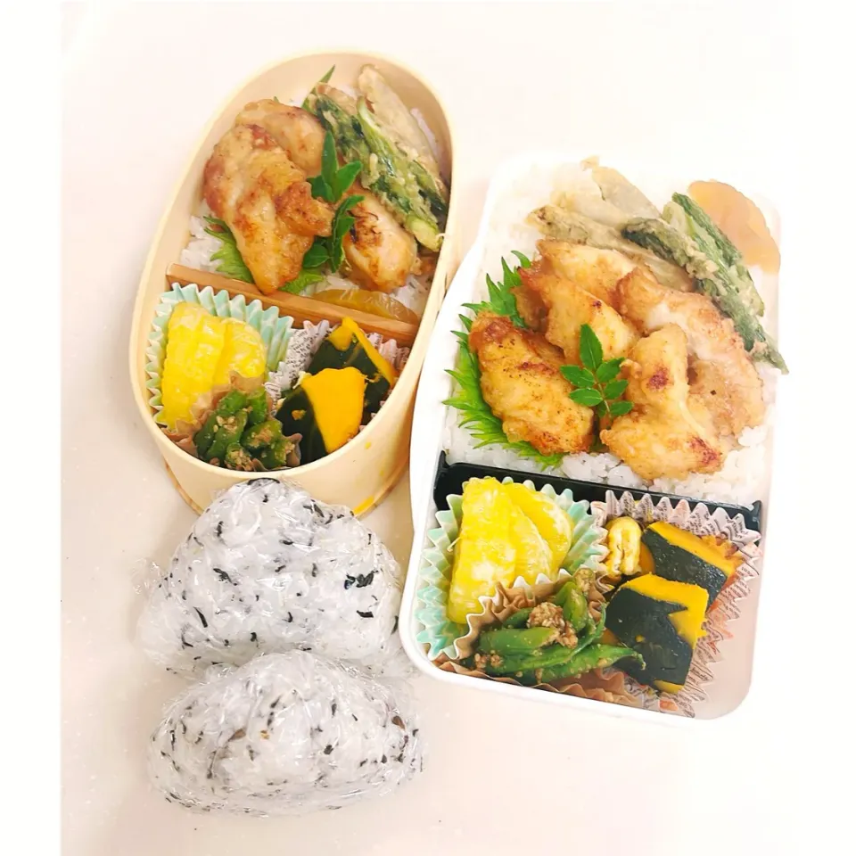 5/23いつも弁当&高1男子弁当☆補食のおにぎりもどうぞ|ペイたさん