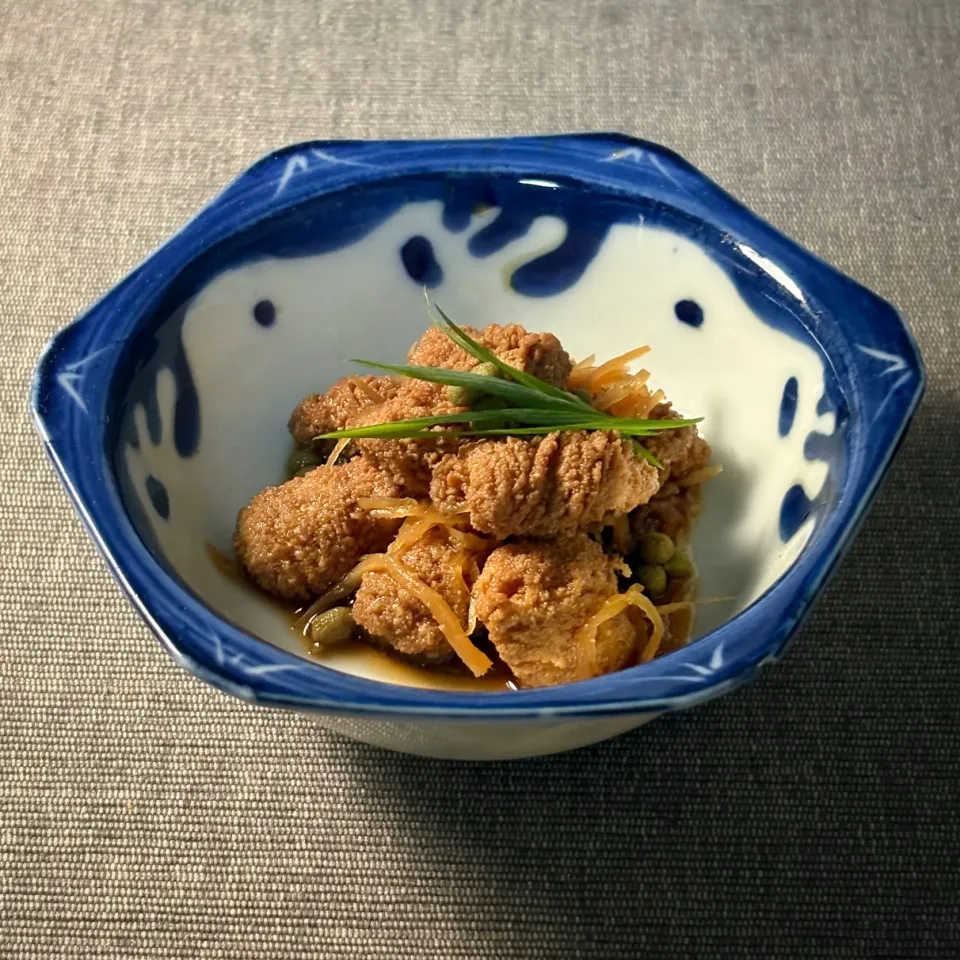 イサキの真子の煮付け/イサキの真子の花煮|まる(丸大豆)さん
