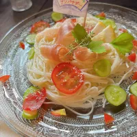 生ハムとトマトの そうめん|meg*ˊᵕˋ*megさん