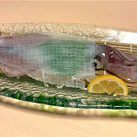7月5日・［息子の好物を食べに😊 中洲鷹勝本店❣️］・⑤イカ🦑の生き造り2杯目😋✨（2杯食べて大満足⁉️）
