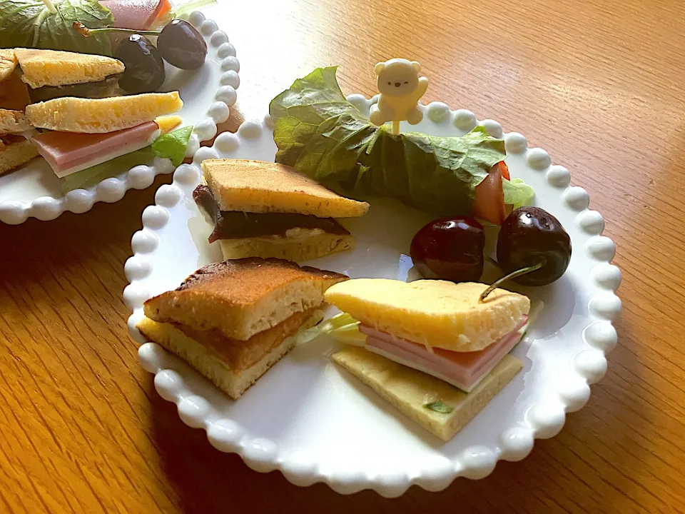 ＊パンケーキサンド朝食🥞＊|＊抹茶＊さん