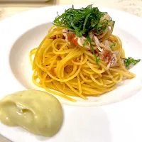 梅とササミのワサビマヨパスタ|yosukeさん