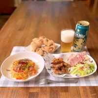 ベーコンとパプリカのオイルソースパスタ|Ruotoさん