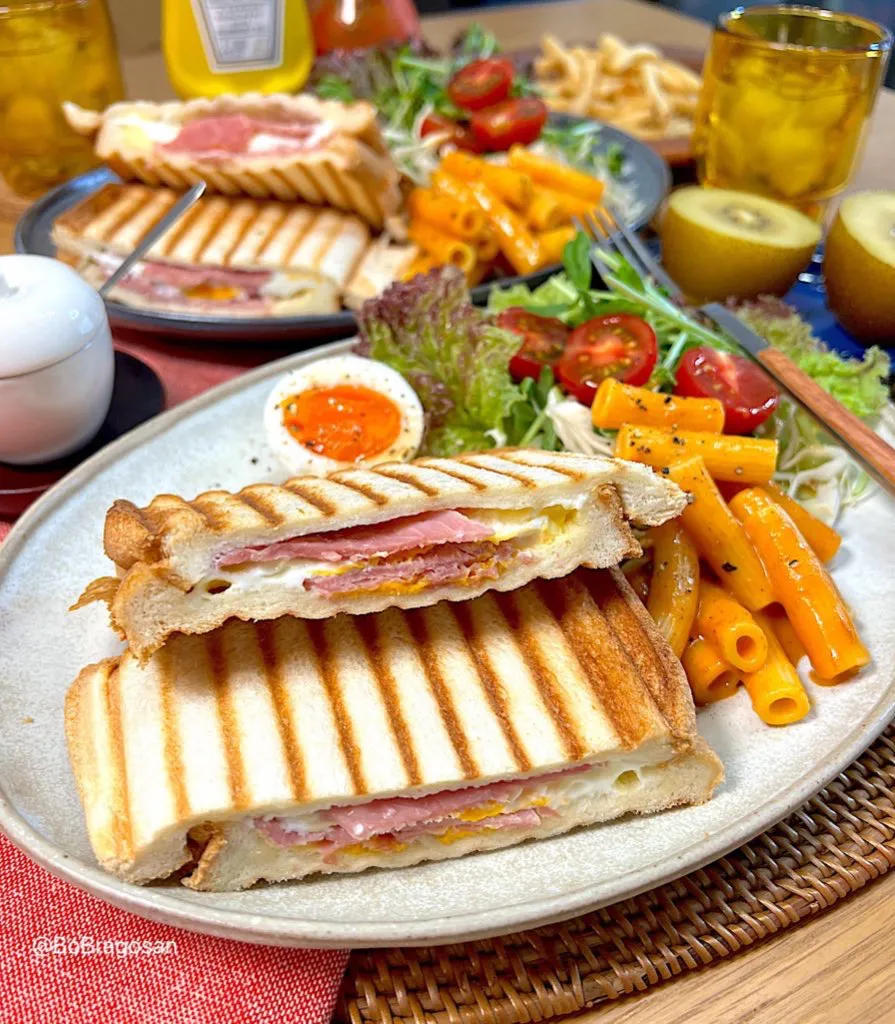 ハムたまホットサンドプレート|ラゴさん。さん