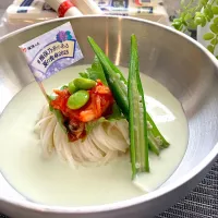 枝豆と豆腐のコングクス風素麺|KAORIさん