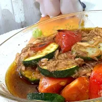 ズッキーニとトマトの焼きマリネ😊|🐧ペンギン2さん