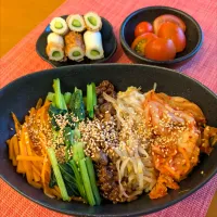 ☆プルコギ丼　☆キュウチク　☆冷しトマト|chikakoさん