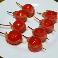 ミニトマトのベーコン巻き|ぱんだのままんさん