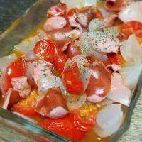 ミニトマトとウインナーのレンジ煮|ぱんだのままんさん