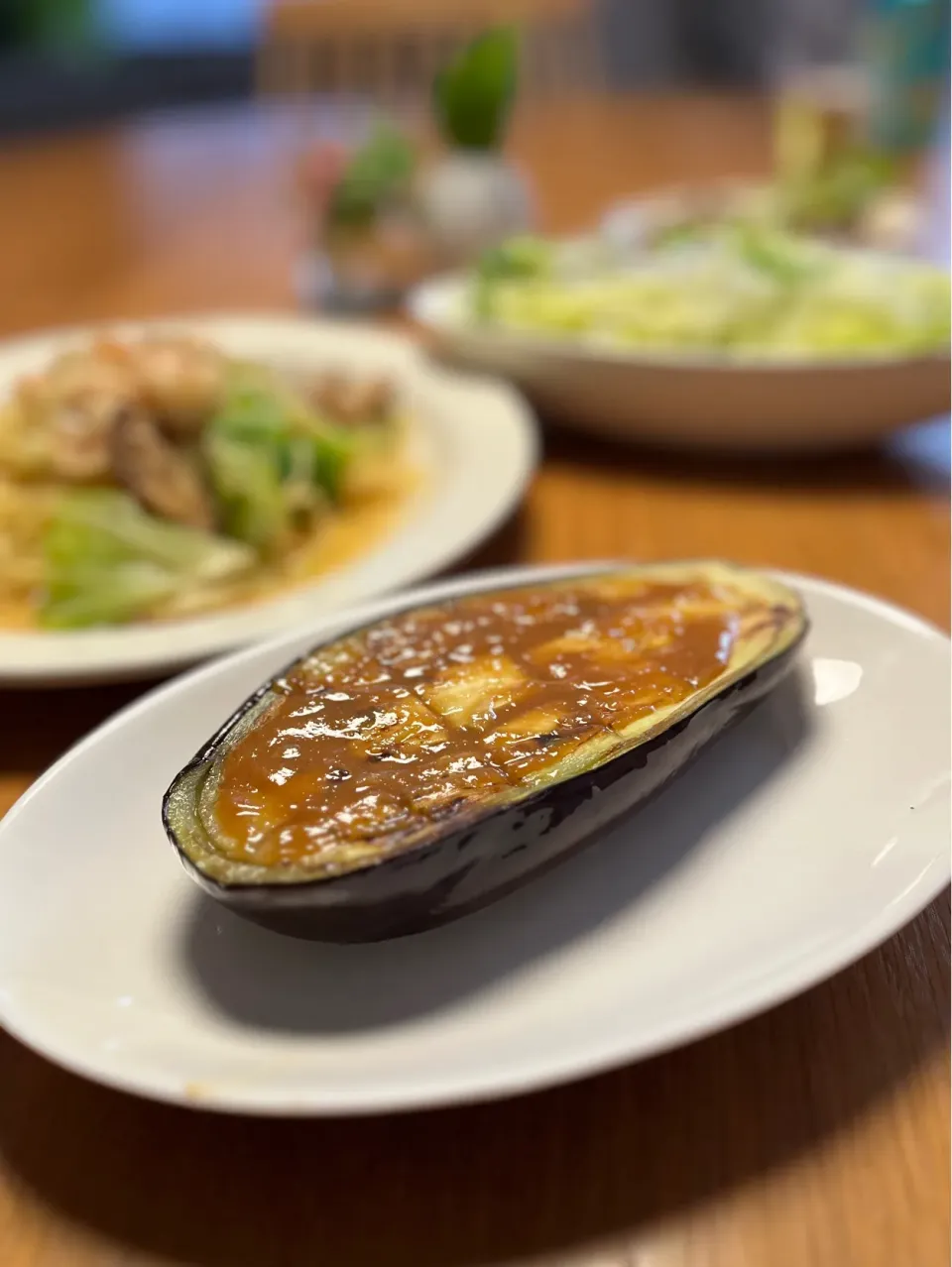 7/6の夕食　米茄子の味噌田楽|yoneさん