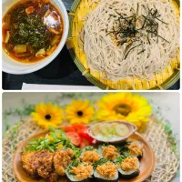 「海老名ＳＡの旨辛そば＆ワンプレートめし」|バシュランさん