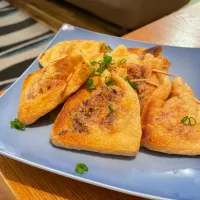 納豆キムチチーズ巾着焼き|いがをさん