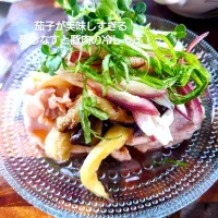 蒸しなすと豚肉の冷しゃぶ|橘葵さん