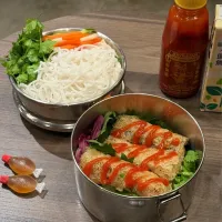 真心いきいきブンチャーゾー弁当     bún chả giò|まる(丸大豆)さん