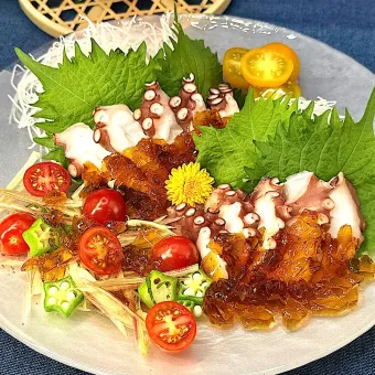 Snapdishの人気料理写真:タコの刺し身＆ジュレ