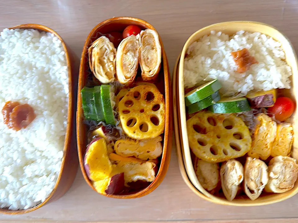 ささみ春巻き弁当🍱|ふみふみさん