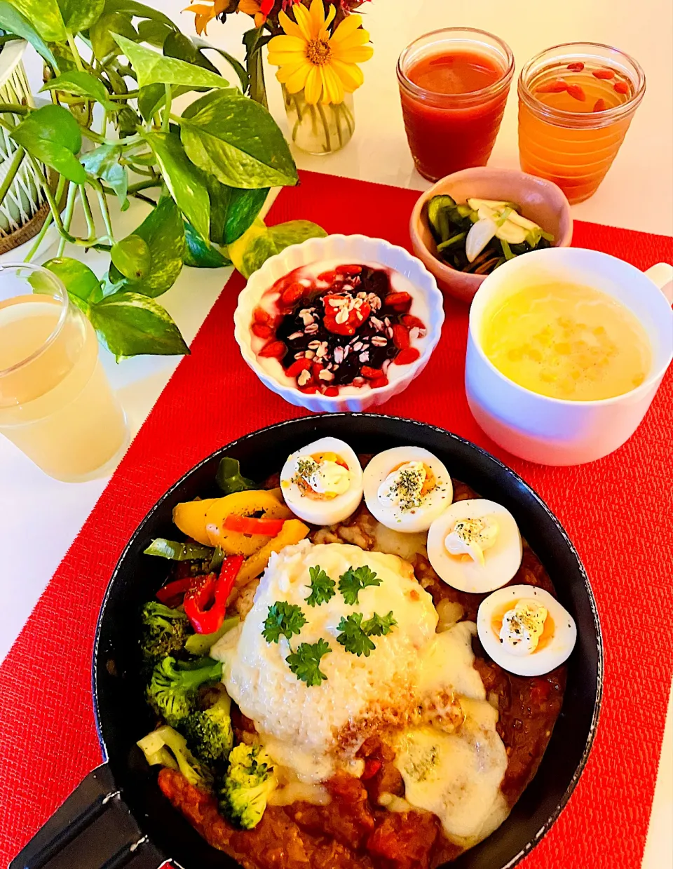 スキレットでチーズライススパイスカレー🍛|HAMI69さん