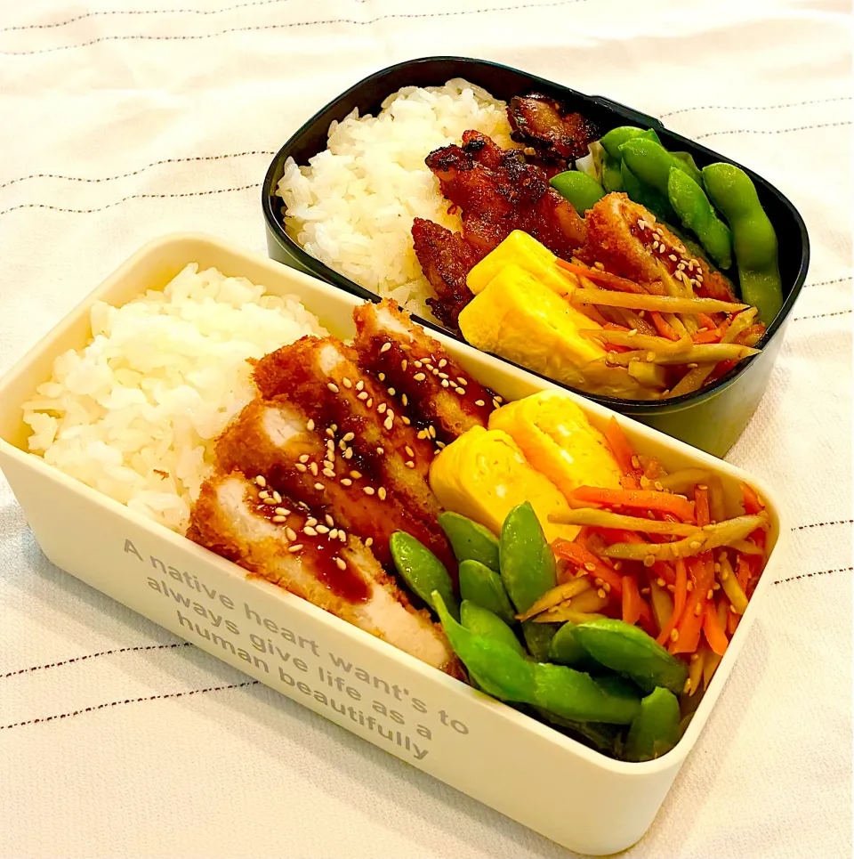 豚カツ、焼き肉弁当|m_lunchboxさん