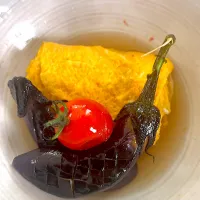 冷やしだし巻き茄子の煮浸し|みうのすけさん