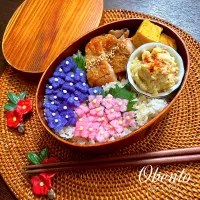 紫陽花弁当🍱|まぁちゃんさん