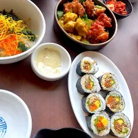 プルコギキムパ&チキン&ミニビビンバ😋|Hi-Niさん