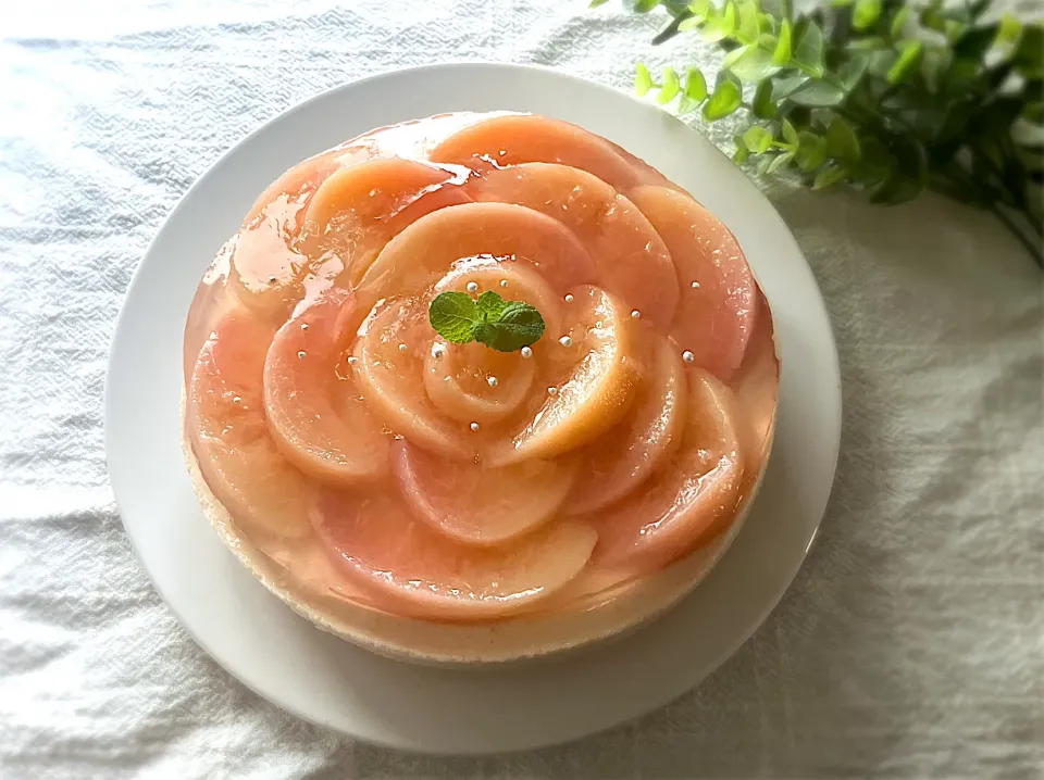 ＊結婚記念日💍桃と紅茶のムースケーキ🍑＊|＊抹茶＊さん