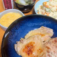 ＊チキンステーキの麹チーズソース、ポテトサラダ♫＊|ultramarineさん
