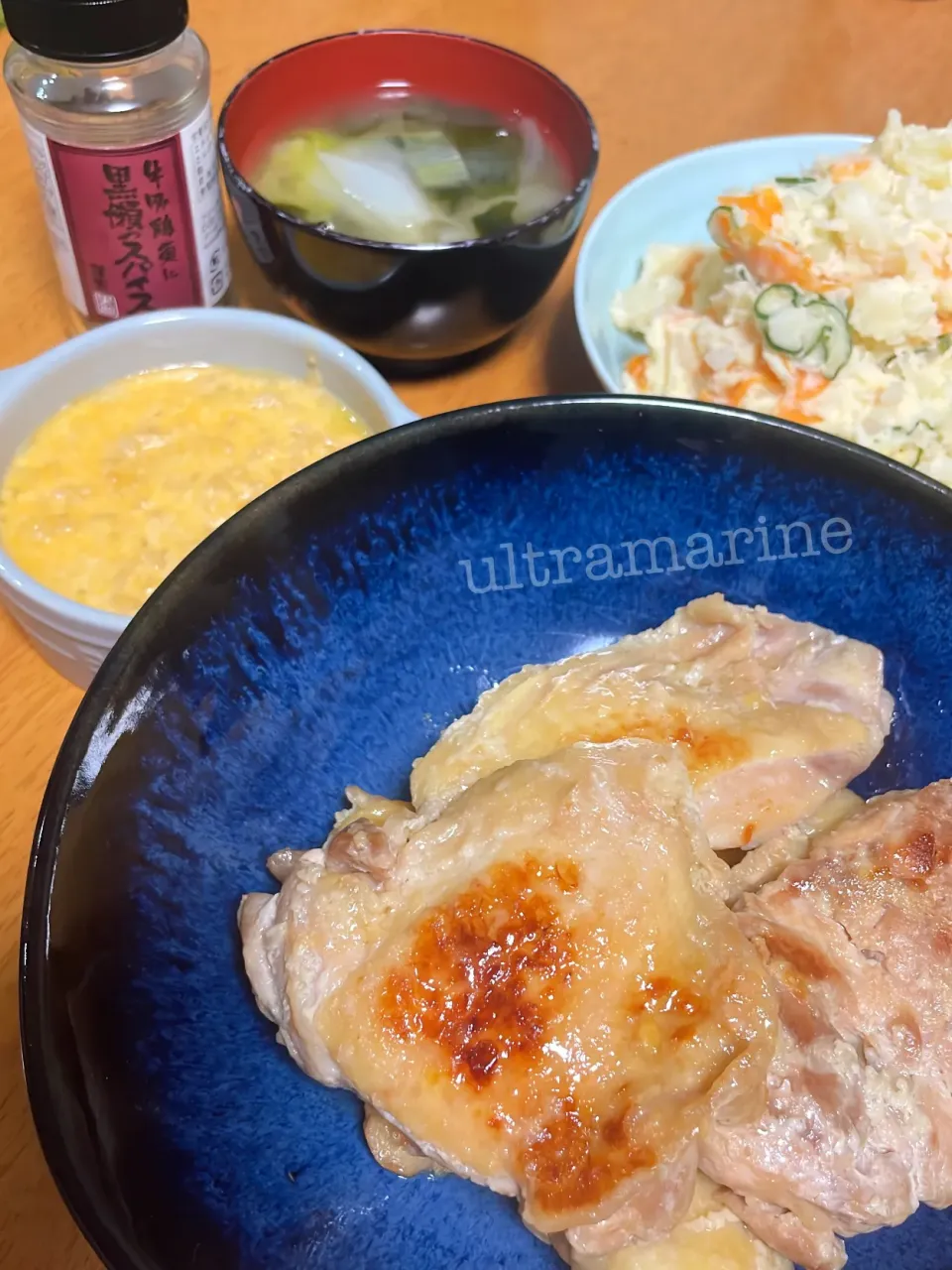 ＊チキンステーキの麹チーズソース、ポテトサラダ♫＊|ultramarineさん