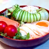 薬味タップリ冷汁ぶっかけうどん| マニラ男さん