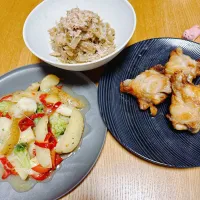 旨塩チキン
イカとじゃがいものバジルチーズ炒め
無限ごぼう| naoさん