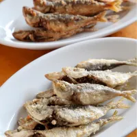 豆アジの唐揚げ、塩と醤油2種|マユマユさん