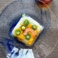 ぶりさんさんの料理 素麺ゼリー寄せ