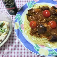 🍅夏野菜ミートスパゲティ🍆🫑