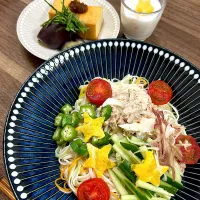 七夕⭐︎ツナマヨぶっかけそうめん|ゆりちさん