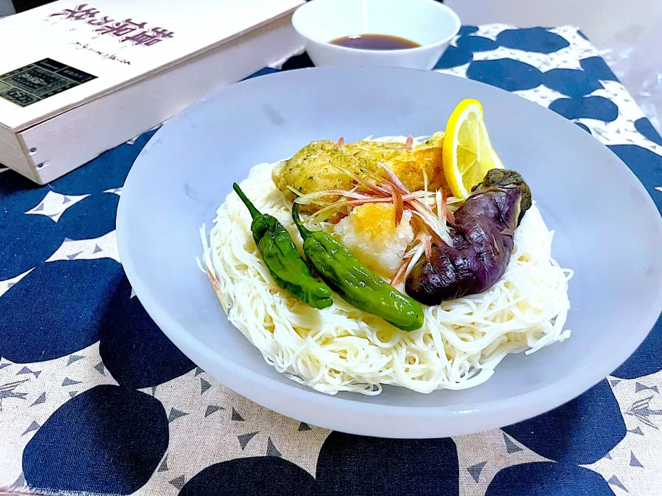 とり天そうめん|ももさん