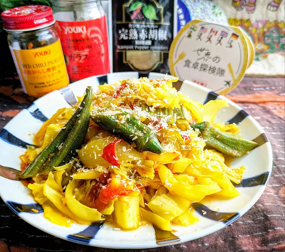 🌏『世界の食卓探検隊』🇮🇳南インド料理
【🇮🇳キャベツのポリヤル】|ayaさん