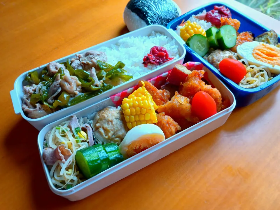 次男・私弁当&おにぎり|tamagomagomagoさん
