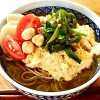 「ニラ玉そばde朝」
乾麺を使って
優しい味の蕎麦の朝ごはん|ばくあんしゃさん