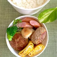 和風ハンバーグ＆帆立ソテーのお弁当| ＊ayabianさん