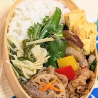 本日のお弁当〜ポークチャップ弁当