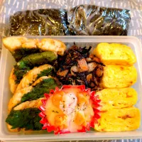 鶏むね紫蘇焼🍙弁当|まゆみさん