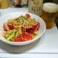 冷蔵庫にあった野菜やカニカマで🦀|masaki .fさん