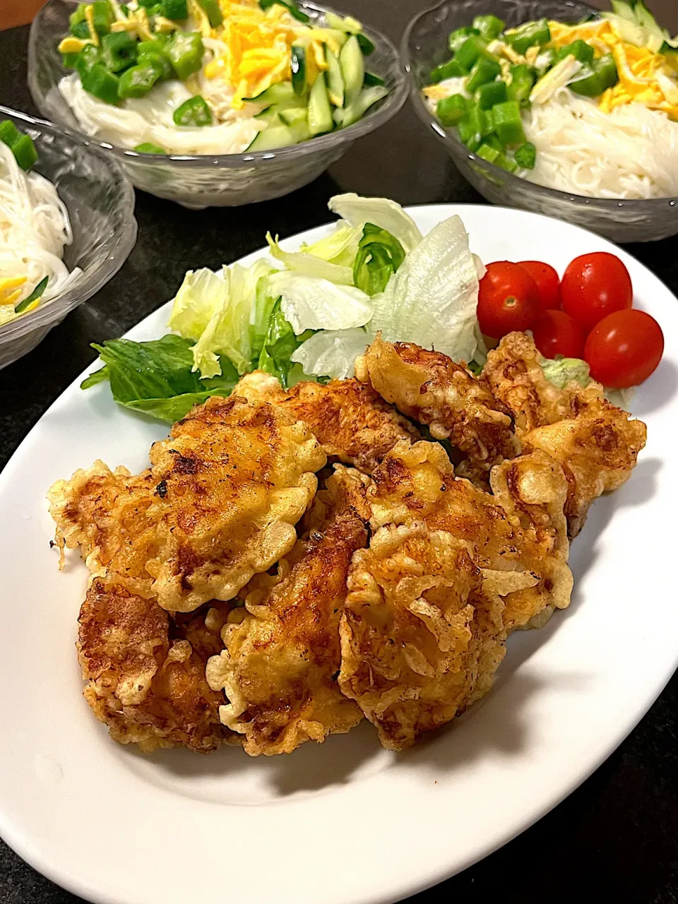 鶏天とそうめん|Sakikoさん