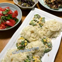 ＊サラダそうめんで七夕🎋ごはん♫＊|ultramarineさん