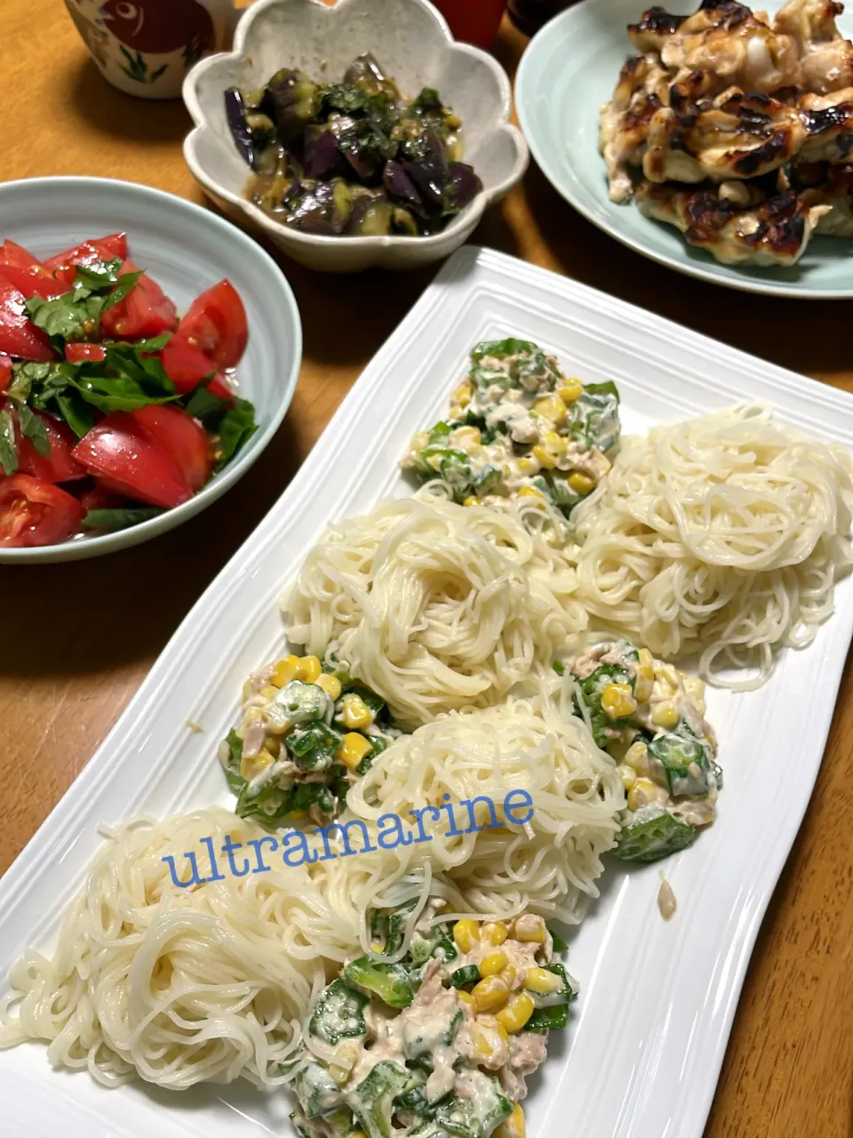 ＊サラダそうめんで七夕🎋ごはん♫＊|ultramarineさん