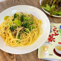 鯖とブロッコリーのスパゲティ|まみっこさん