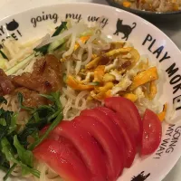おっさん飯　冷やし中華始めました　チャーハン|ひげおやじさん
