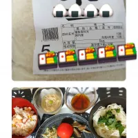 イカ🦑タコ🐙コーンごはんと素麺ｄ(*｀･(エ)･´*)ｂ✨